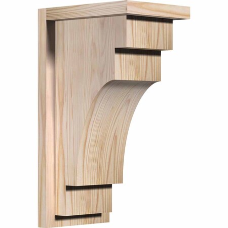 Ekena Millwork Mediterranean Smooth Corbel w/Backplate, Douglas Fir, 7 1/2"W x 10"D x 18"H COR08X10X18MED01SDF